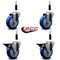 Service Caster 4'' Blue Poly Wheel Swivel 7/8'' Expanding Stem Caster Set 2 Brakes, 4PK SCC-EX20S414-PPUB-BLUE-2-PLB-2-78 - alternate 5